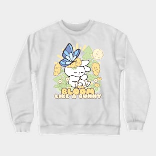 Bloom like a Cute Bunny, Inspiring Positivity! Crewneck Sweatshirt